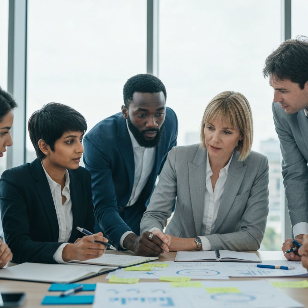 Team collaboration in office