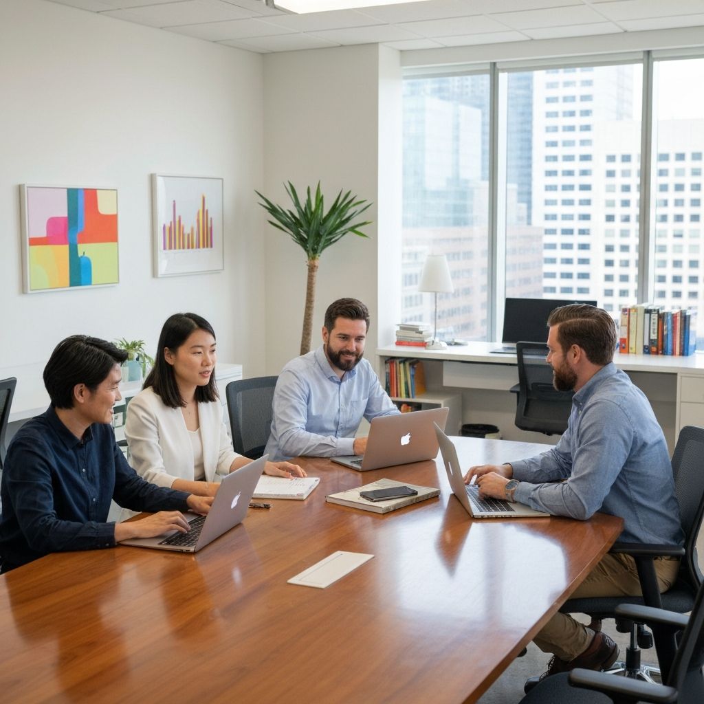 Team collaboration in office